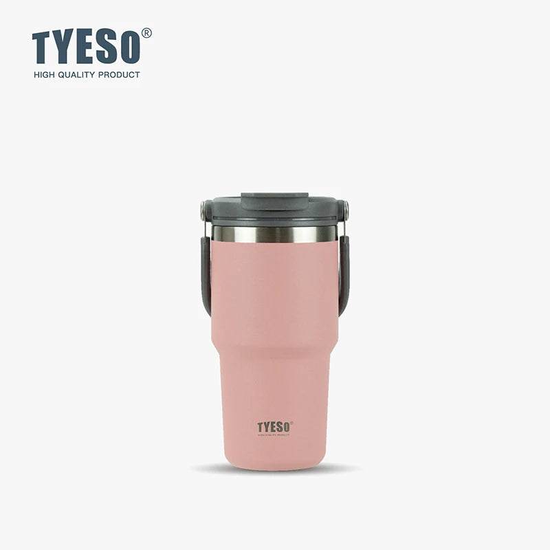 Tyeso Stainless Steel Coffee Cup 8826 Double-layer Insulation Large Capacity Cold And Hot Travel Cup Vacuum Thermos Bottle - Chic Cart