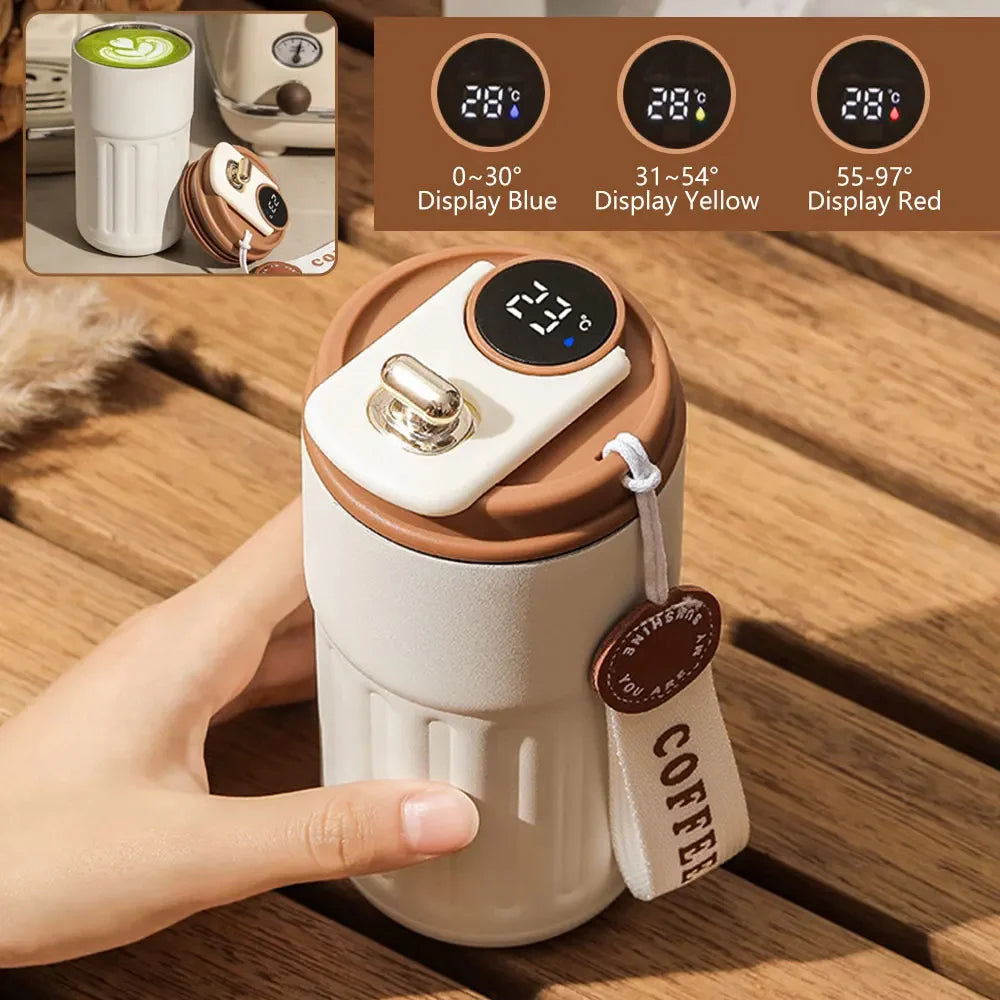 Smart Thermos Bottle LED Temperature Display Coffee Cup 316 Stainless Steel Tumbler Mug Portable Vacuum Flasks Thermoses - Chic Cart