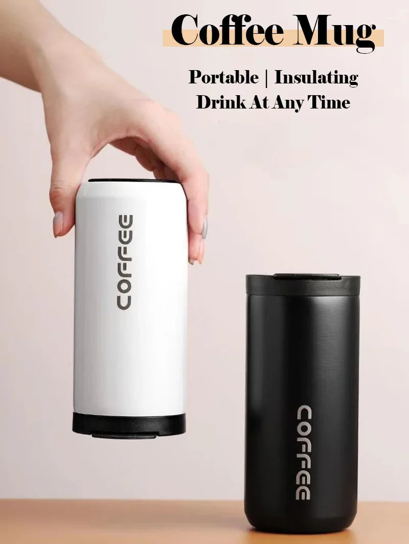 400ml Stainless Steel Thermal Coffee Mug 304 Thermos Mug Leak Proof Portable Travel Thermal Cup Water Bottle Christmas Gifts - Chic Cart