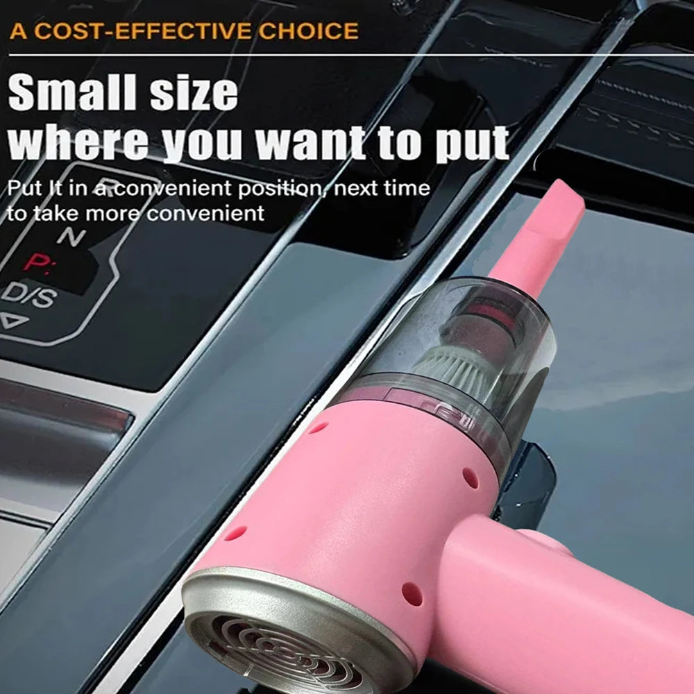 Car Vacuum Cleaner Strong Suction Powerful Mini Cleaning Machines Portable Wireless Handheld Air Blowers Household Appliances - Chic Cart