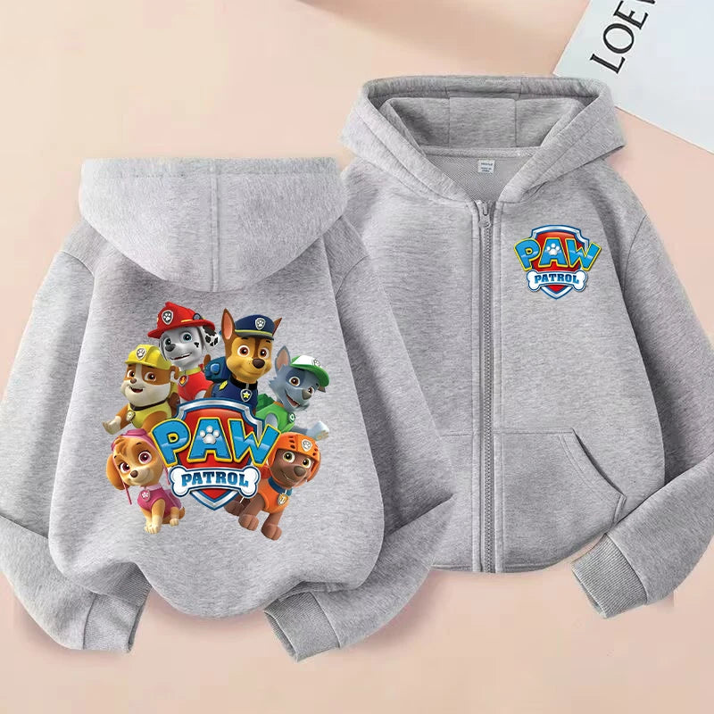 New Paw Patrol Kids Zip-up Hoodie Cartoon Anime Hoodies Winter Boys Girls Casual Warm Coat Jackets Autumn Children's Clothing - Chic Cart