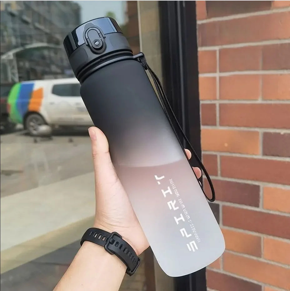 500ML/1000ML Large Capacity Sports Water Bottle Motivational Leak Proof Portable Reusable Plastic Cups Outdoor Travel Gym Jugs - Chic Cart