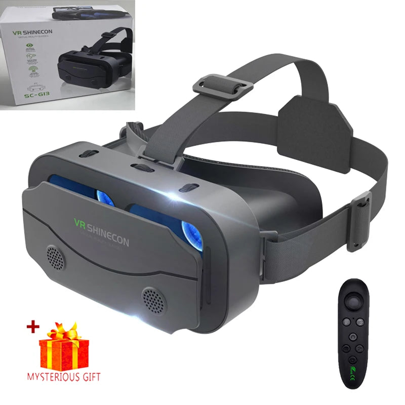 Shinecon VR Glasses 3D Headset Virtual Reality Devices Helmet Viar Lenses Goggle For Smartphone Cell Phone Smart With Controller - Chic Cart