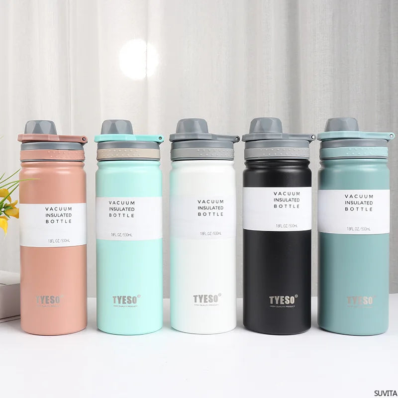 TYESO 530/750ML Vacuum Flasks Stainless Steel Thermos Water Bottle Tumbler Drinkware Keep Cold and Hot Thermal Coffee Mug - Chic Cart