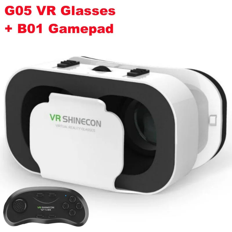 G05 MINI VR Glasses IMAX 3D Movies Virtual Reality Glasses Google Cardboard Box VR Helmet for 4.5-6" Phone,Support Game Joystick - Chic Cart