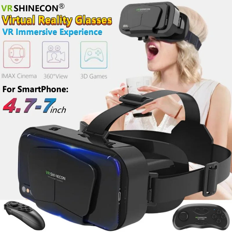 G10 IMAX 3D Movies Giant Screen Virtual Reality Glasses Google Cardboard Box VR Helmet for 4.7-7" Phone,Support Game Controller - Chic Cart