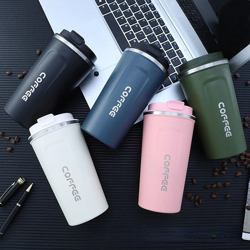 350ml/500ml Stainless Steel Coffee Cup Travel Thermal Mug Leak-Proof Thermos Bottle Tea Coffee Mug Vacuum Flask Insulated Cups - Chic Cart