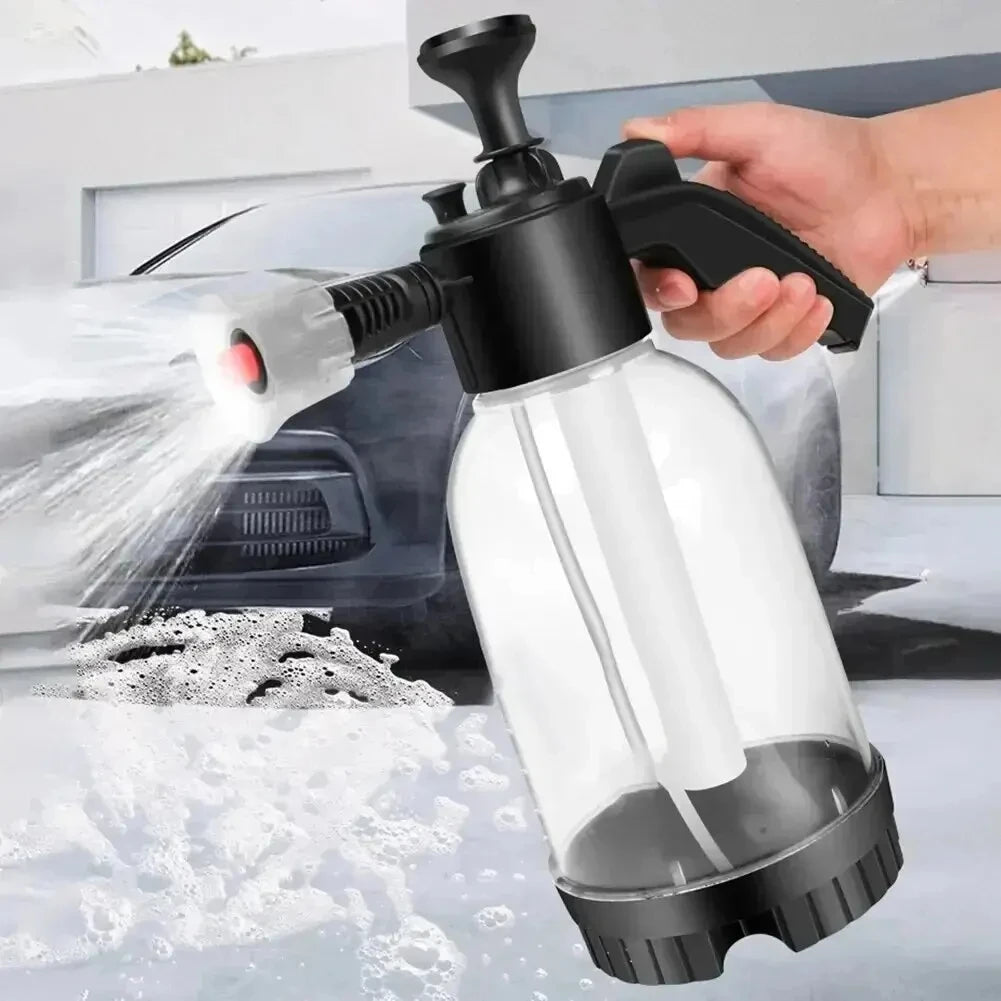 2L Foam Sprayer Car Wash Hand-held Foam Watering Can Air Pressure Sprayer Plastic Disinfection Water Bottle Car Cleaning Tools - Chic Cart