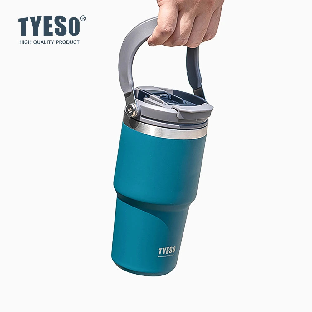 Tyeso Stainless Steel Coffee Cup 8826 Double-layer Insulation Large Capacity Cold And Hot Travel Cup Vacuum Thermos Bottle - Chic Cart