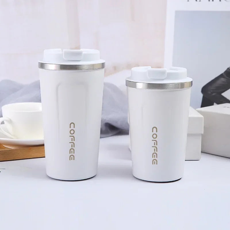 Stainless Steel Coffee Cup 380/510ML Thermos Mug Leak-Proof Thermos Travel Thermal Vacuum Flask Insulated Cup Water Bottle - Chic Cart