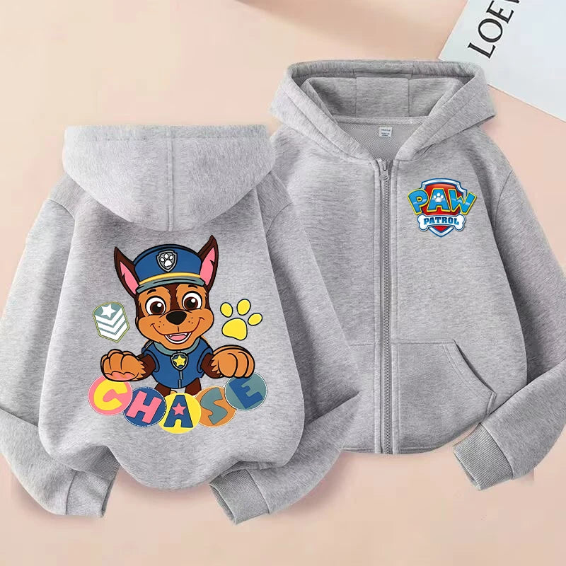 New Paw Patrol Kids Zip-up Hoodie Cartoon Anime Hoodies Winter Boys Girls Casual Warm Coat Jackets Autumn Children's Clothing - Chic Cart