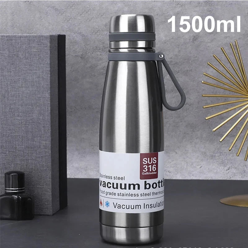 Stainless Steel Thermos Bottle Vacuum Large Capacity Flasks Water Bottle Insulated Water Outdoor Travel Bottle Cup Keeping Warm - Chic Cart