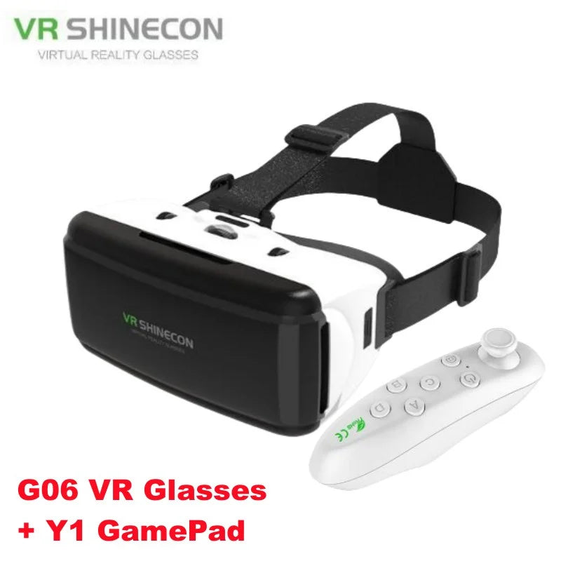 Virtual Reality VR Glasses IMAX Huge Screen 3D Glasses Google Cardboard Box VR Helmet for 4.5-6.53" Phone,Support Game Joysticks - Chic Cart