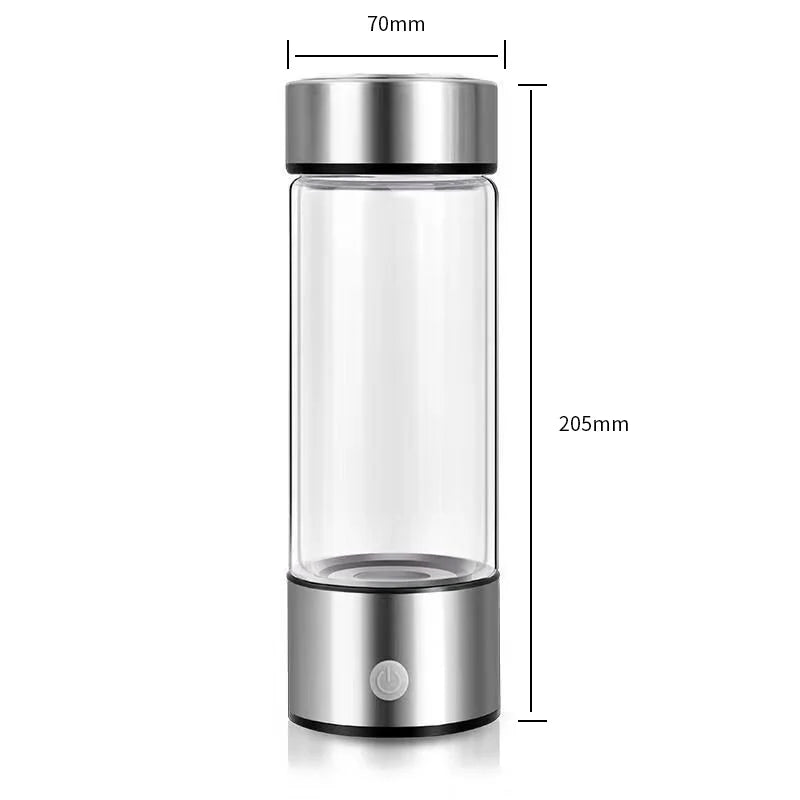 420ml Hydrogen-Rich Water Cup Electric Hydrogen Rich Water Generator Bottle Titanium Quality Filter Portable Antioxidant Lonizer - Chic Cart