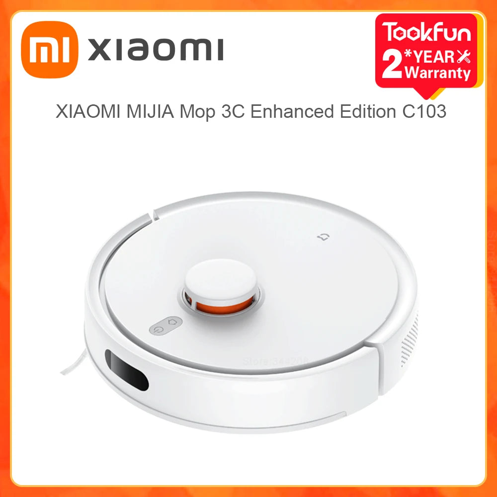 XIAOMI MIJIA Robot Vacuum Cleaners Mop 3C Plus Enhanced Edition Pro C103 5000PA Suction Sweeping Washing Mop APP Smart Planned - Chic Cart