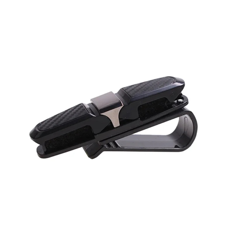 Car Mounted Glasses Frame sun visor 180 Degree Rotation Multifunctional Carbon fiber Car Glasses Clip Double Headed Clip Board