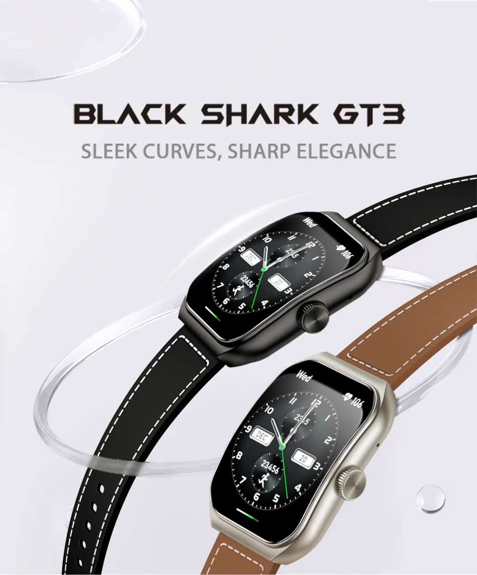 Black Shark Watch GT3 Global Version 1.96'' Curved Display 10 Days Battery Life 24H Health Monitoring 100+ Sport Modes IP68 - Chic Cart