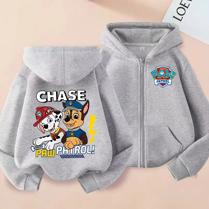 New Paw Patrol Kids Zip-up Hoodie Cartoon Anime Hoodies Winter Boys Girls Casual Warm Coat Jackets Autumn Children's Clothing - Chic Cart