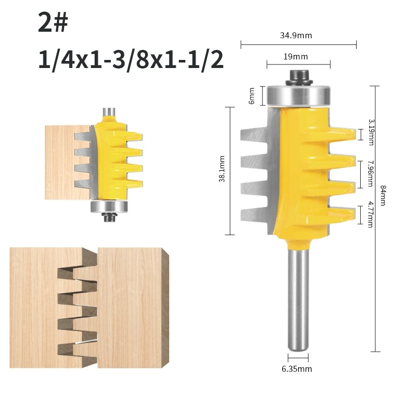 YUSUN Joint Bit Router Bit Alloy Tungsten Carbide Cutters Woodworking Milling Cutter For Wood Bit Face Mill End Mill Tools