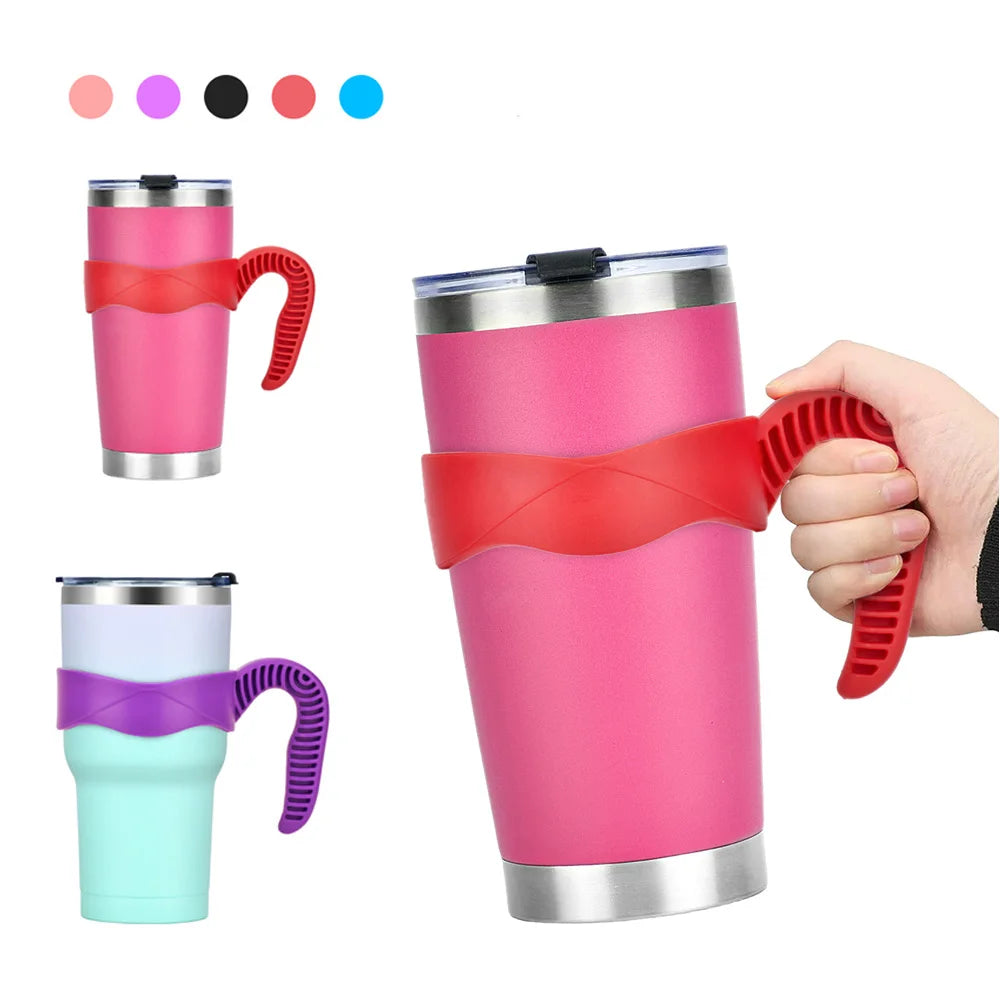 20/30oz Tumbler Handle Water Thermos Bottle Holder Travel Drinkware Holder Coffee Cup Portable Insulated Bottles Accessories - Chic Cart