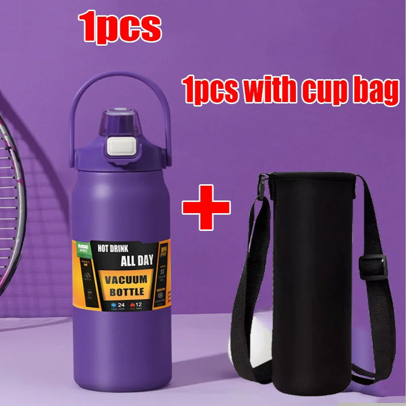 1500ML Stainless Steel Thermo Bottle Portable Thermos Large Capacity Thermo Water Bottle Tumbler Thermoses Outdoor Vacuum Flasks - Chic Cart