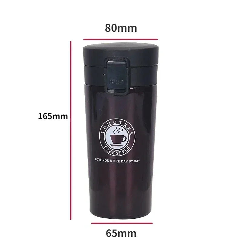 0.5L Thermal Mug Double Wall 304 Stainless Steel Coffee Cup Vacuum Flask Thermos Water Bottle Tea Coffee Leak-proof Thermos Mug - Chic Cart