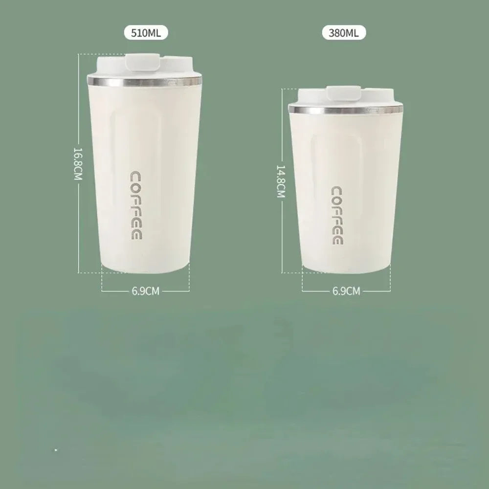 510ml Stainless Steel Coffee Cup Travel Thermal Mug Leak-Proof Thermos Bottle Tea Coffee Mug Office Business Style Thermos - Chic Cart