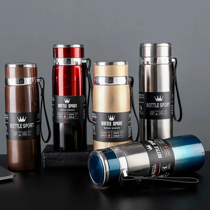 1L Thermal Water Bottle Keep Cold and Hot Water Bottle Thermos for Water Tea Coffee Vacuum Flasks Stainless Steel Thermos Bottle - Chic Cart