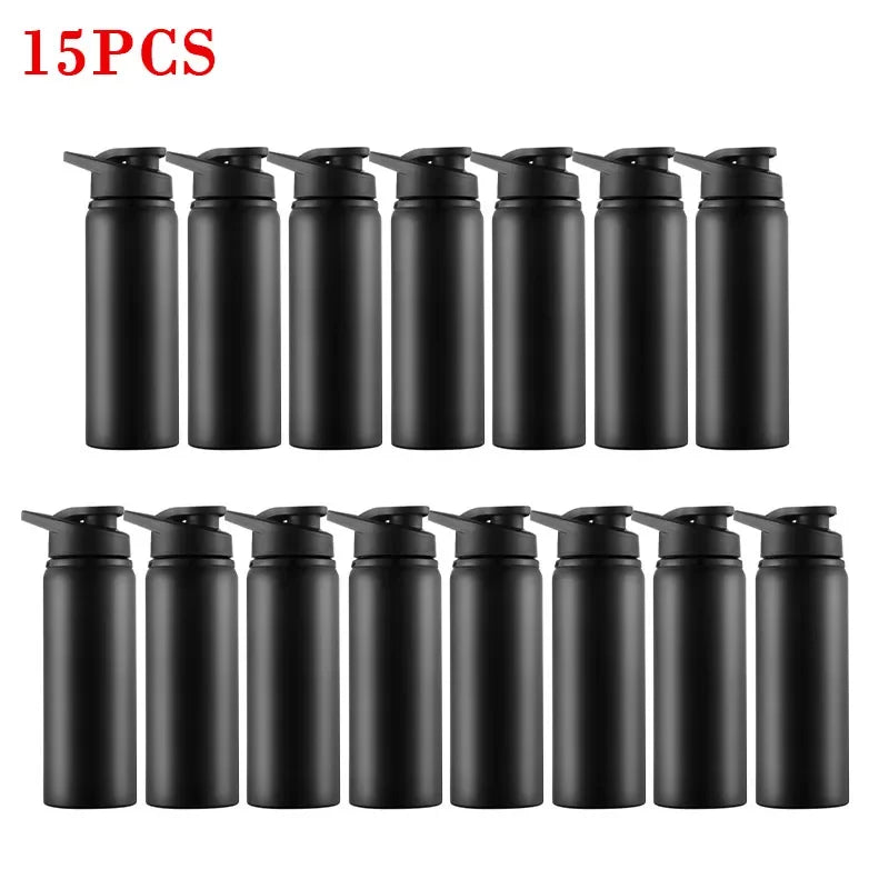 15PCS Stainless Steel Water Bottle Bicycle Riding Drinking Water Bottle Outdoor Sport Travel Mug Metal Stainless Steel Bottle - Chic Cart