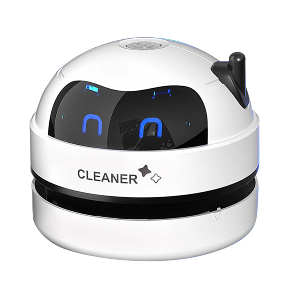 Desk Dust Vacuum with Clean Brush Desktop Cleaner Mini Vacuum Cleaner USB Rechargeable Desk Table Sweeper Dust Removal for Home - Chic Cart