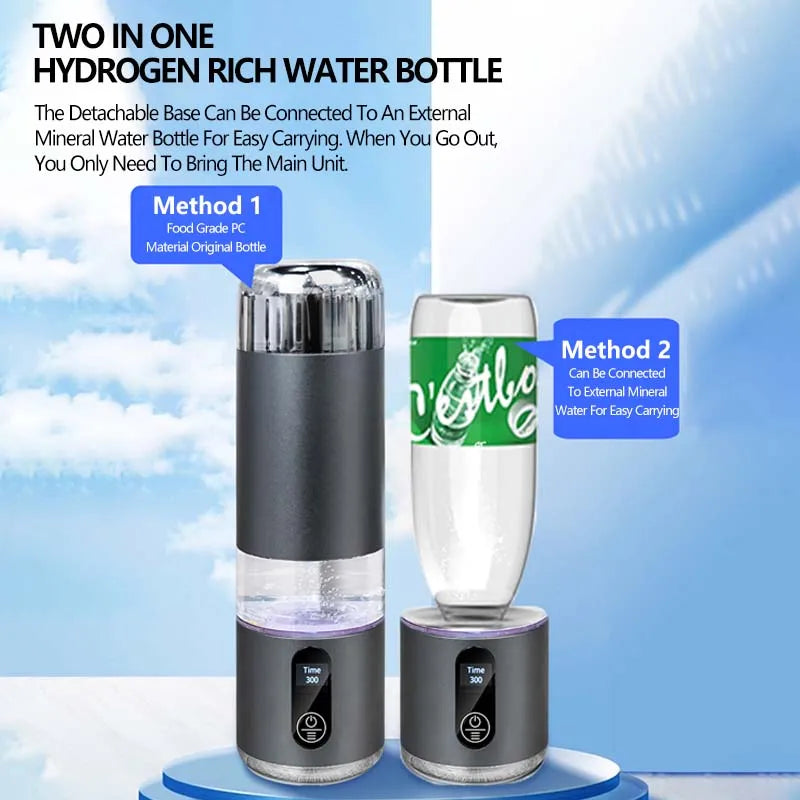 New Generation Portable H2 Life Rich High Ppb Ion Hydrogen Water Bottle 2025 With Pem Spe Technology - Chic Cart