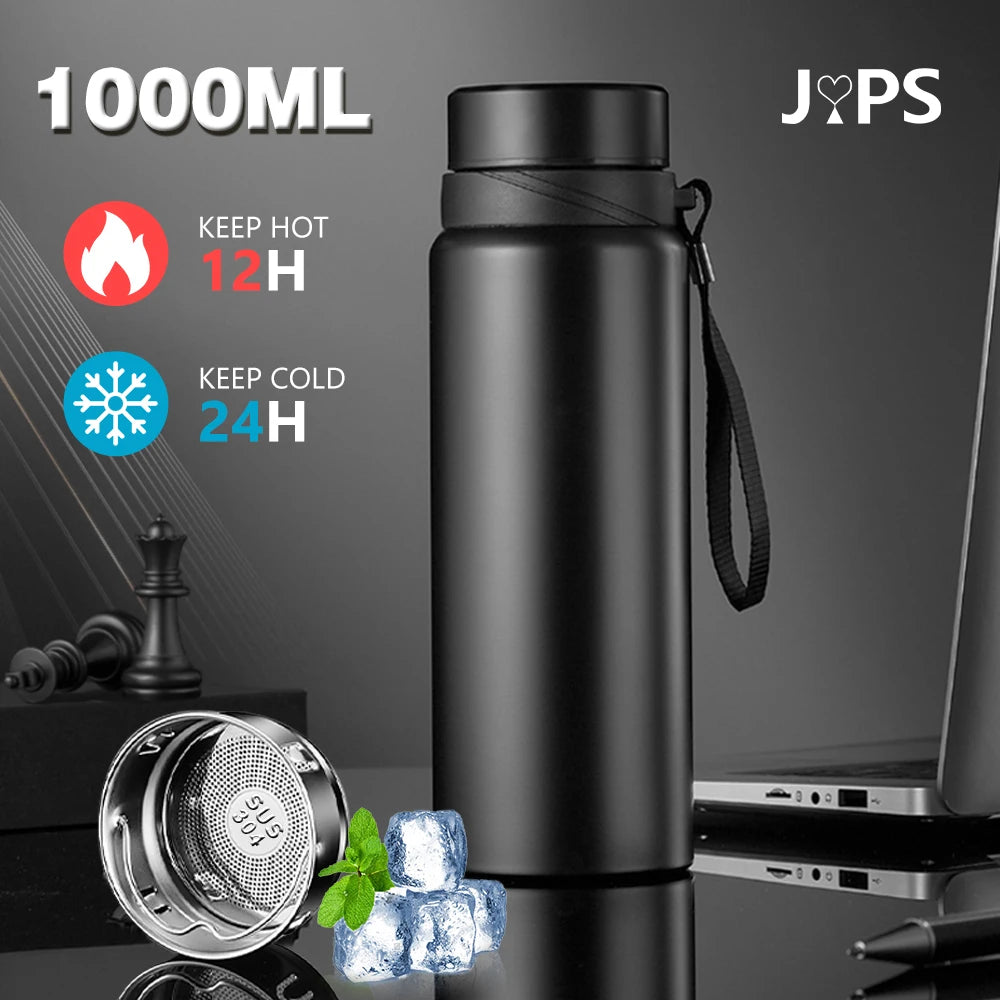 1L Thermal Water Bottle Keep Cold and Hot Water Bottle Thermos for Water Tea Coffee Vacuum Flasks Stainless Steel Thermos Bottle - Chic Cart