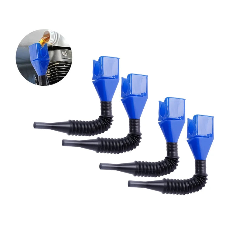 1/3pcs Telescopic Car Refueling Funnel Universal Engine Oil Gasoline Filter Transfer Funnels Tool Foldable Portable Funnels