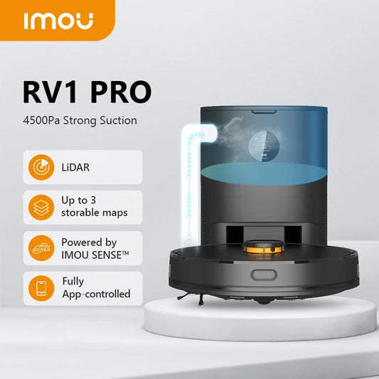 IMOU RV1 Pro Robotic Self-empty Vacuum Cleaner Robot Sweeper 4500Pa Suction Automatic Smart Mopping Cleaning Machine Wireless - Chic Cart