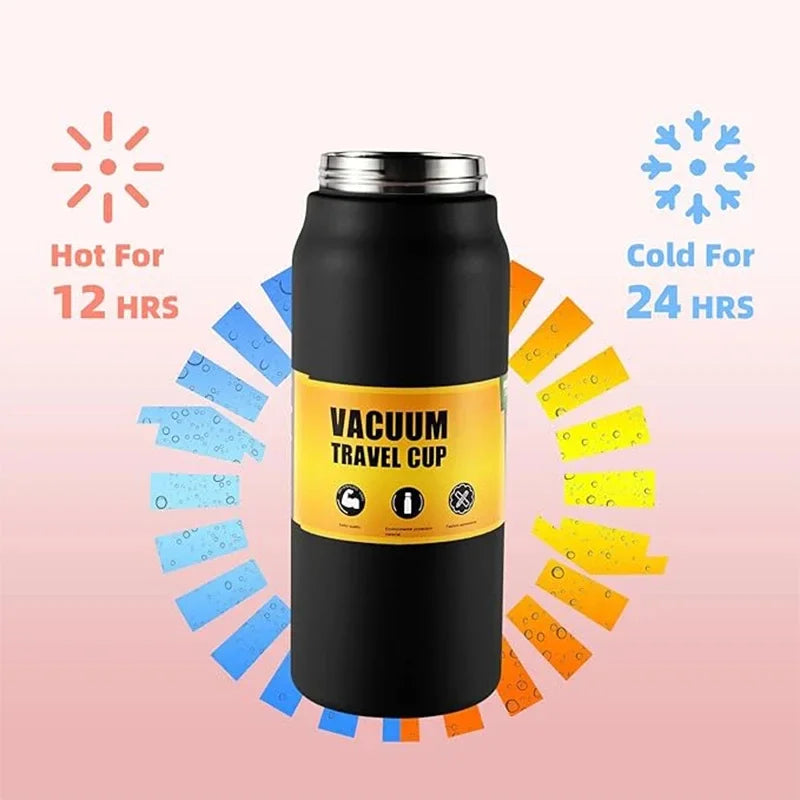 Vacuum Stainless Cup Thermal Cold Hot Thermos Insulated Stainless Steel Water Bottle with Straw Free Shipping Water Bottles - Chic Cart