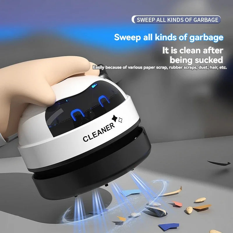 Desktop Vacuum Cleaner Mini Wireless Cleaner Student Stationery Gift Home Portable Rechargeable Desktop Cleaner - Chic Cart