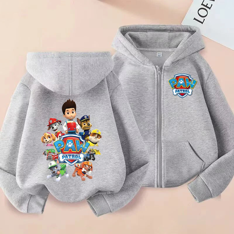 New Paw Patrol Kids Zip-up Hoodie Cartoon Anime Hoodies Winter Boys Girls Casual Warm Coat Jackets Autumn Children's Clothing - Chic Cart