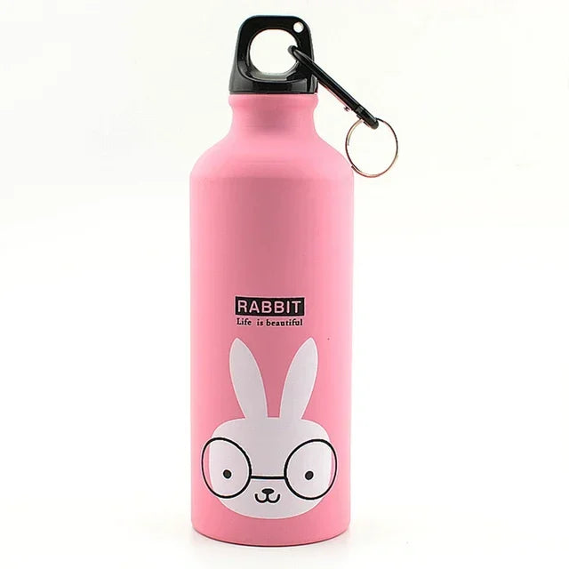 Aluminium Cartoon Sports Mug Cartoon Image Children's Water Cup Stainless Steel Water Bottle with Lid Insulated Mug Coffee Mug - Chic Cart