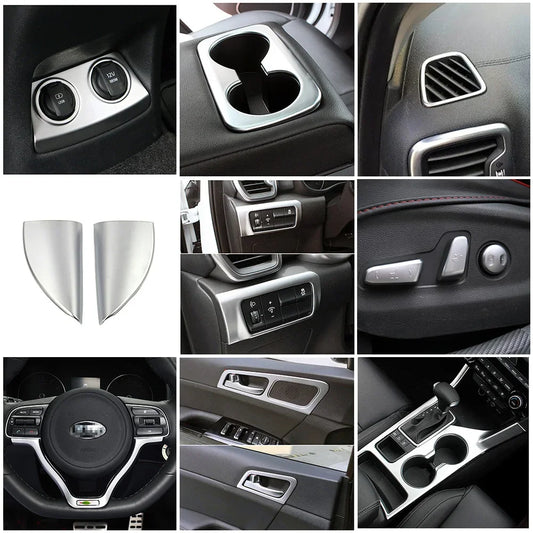 For Kia Sportage QL 2015-2019 Car Central Control Accessories ABS Interior Moulding Garnish Decoration Protection Sticker