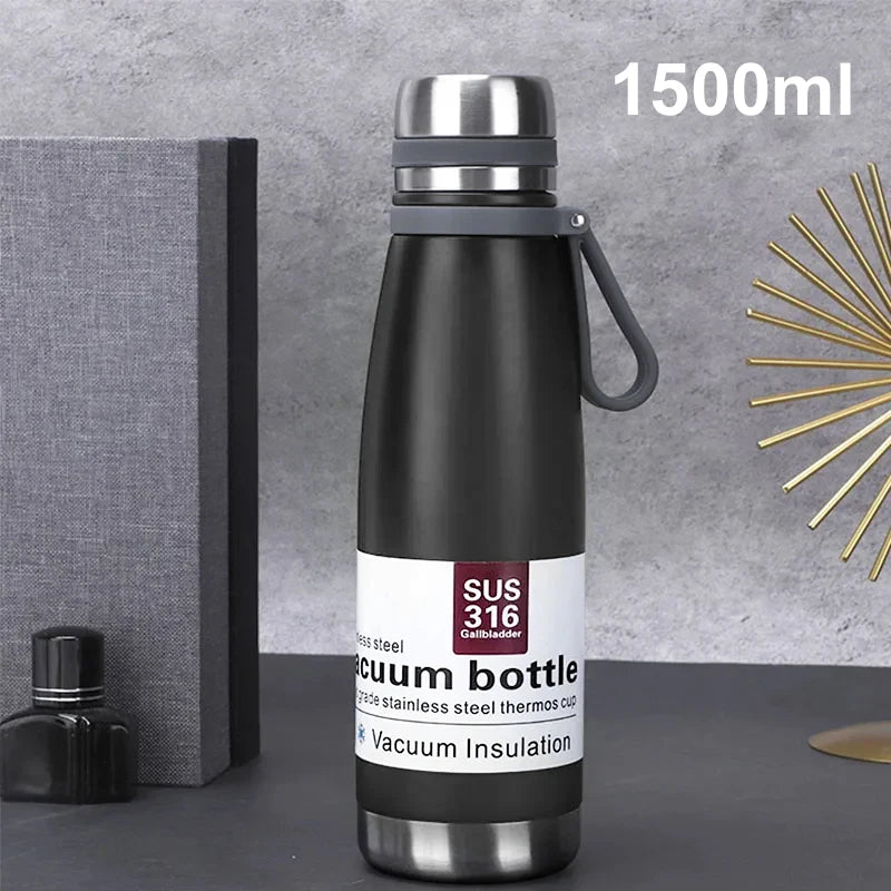 Stainless Steel Thermos Bottle Vacuum Large Capacity Flasks Water Bottle Insulated Water Outdoor Travel Bottle Cup Keeping Warm - Chic Cart