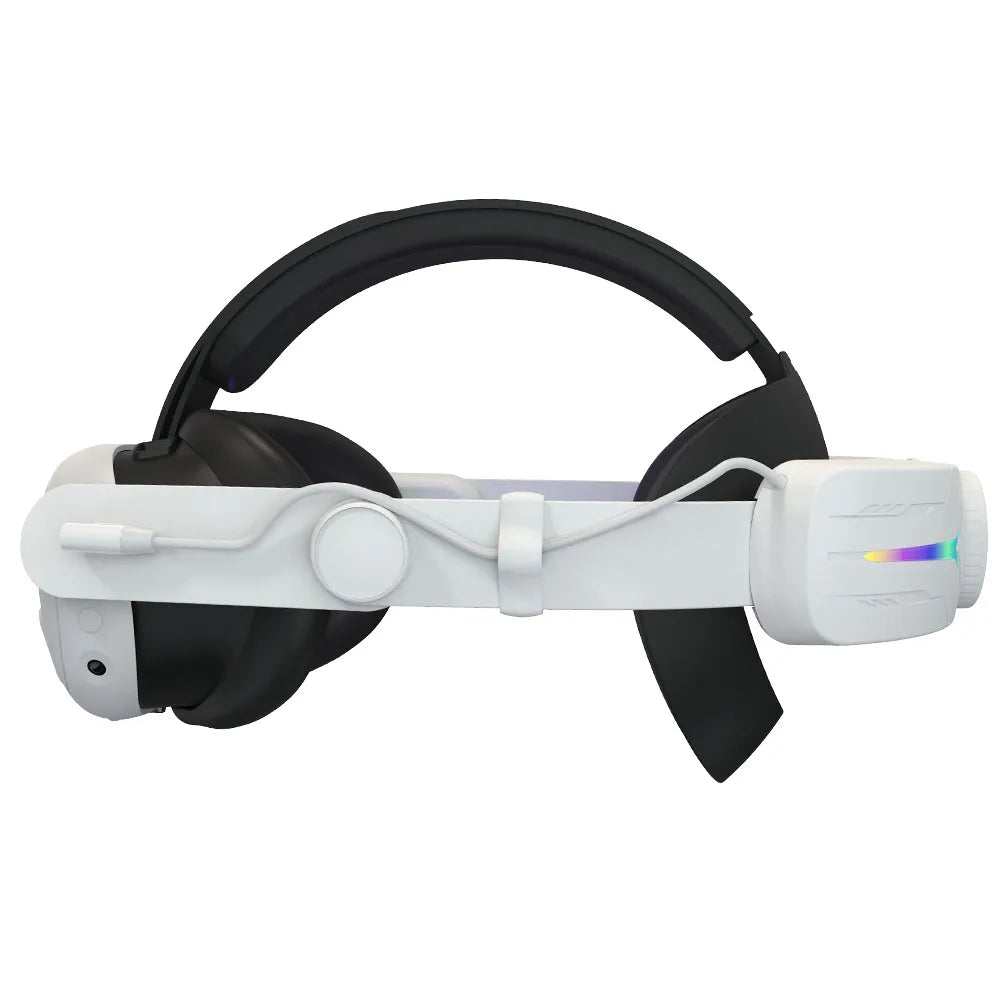 RGB Adjustable VR Head Band LED Backlight VR Lightweight Replacement Strap 8000mAh Rechargeable Comfort for Meta Quest 3 Headset - Chic Cart