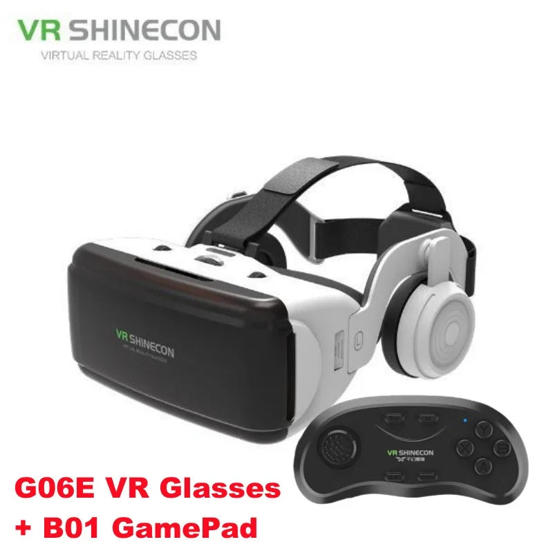 Virtual Reality VR Glasses IMAX Huge Screen 3D Glasses Google Cardboard Box VR Helmet for 4.5-6.53" Phone,Support Game Joysticks - Chic Cart