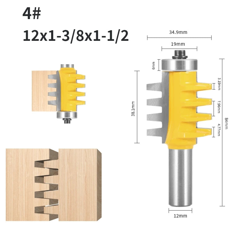 YUSUN Joint Bit Router Bit Alloy Tungsten Carbide Cutters Woodworking Milling Cutter For Wood Bit Face Mill End Mill Tools