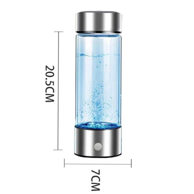 420ml Hydrogen-Rich Water Cup Electric Hydrogen Rich Water Generator Bottle Titanium Quality Filter Portable Antioxidant Lonizer - Chic Cart