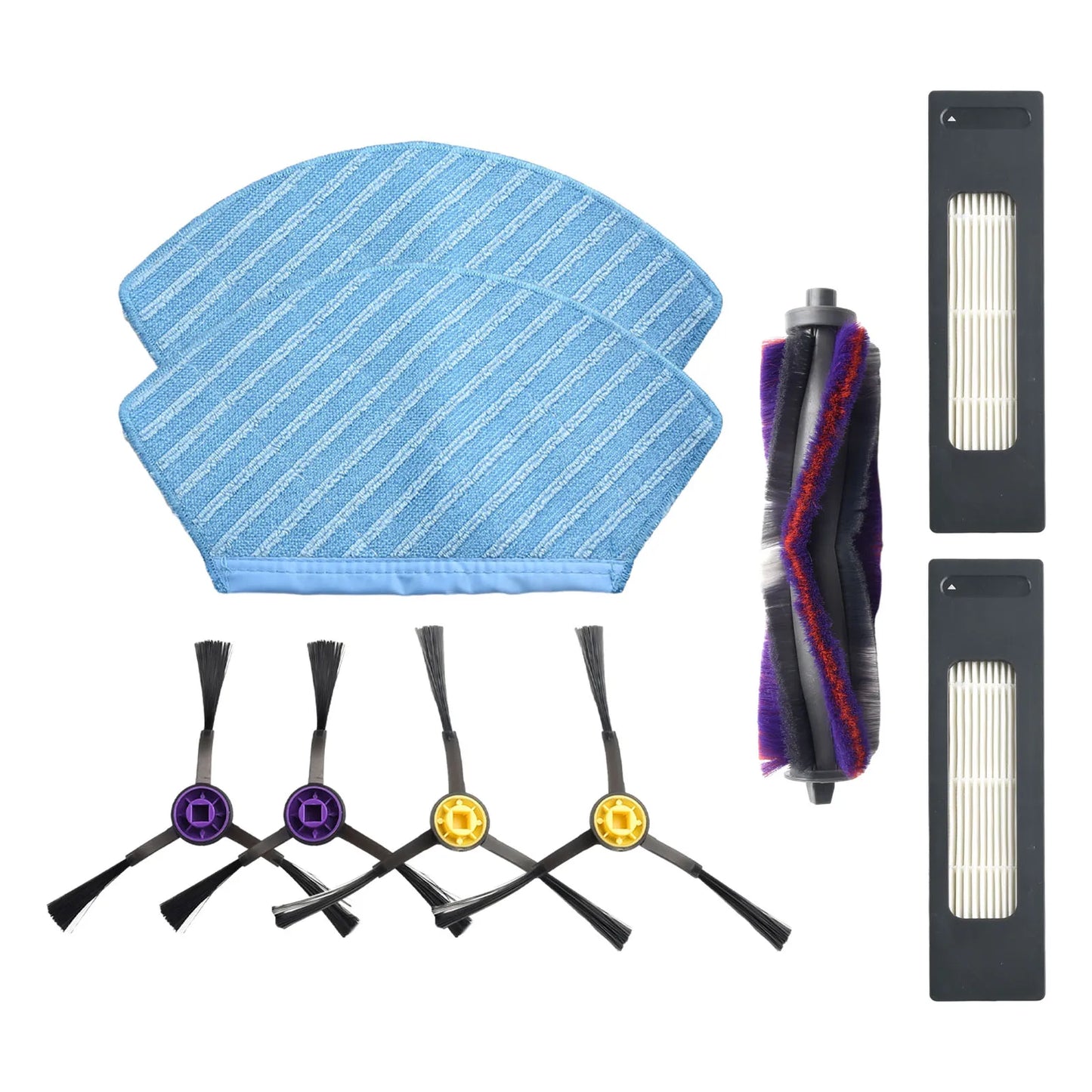 Roller Brush + Filters + Mop Cloths + Side Brushes Kit For Fakir Robert R-S 770 Robot Vacuum Cleaner Accessories - Chic Cart