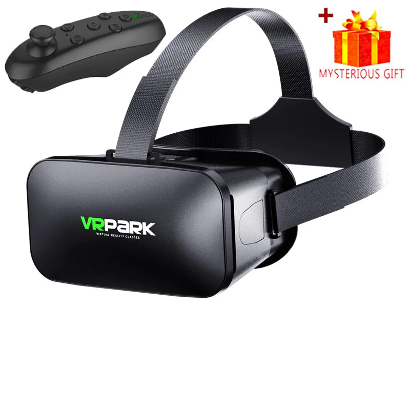 VR Glasses 3D Virtual Reality Headset Helmet For Phone Lenses Goggles Devices Viar Smart Smartphones Controller Cell Game Viewer - Chic Cart