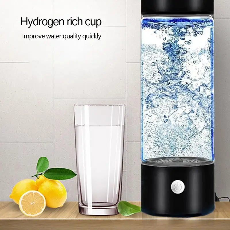 420ml USB Charging Water Cup Portable Hydrogen Rich Water Bottle Removable Drinking Bottle Food-Grade For Sport Travel Camping - Chic Cart