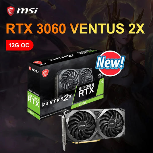 MSI New RTX 3060 RTX 3060 Ti GAMING 8G Graphic Card 256bit 8GB 12GB GDDR6X RTX3060 GDDR6 192bit Video Cards placa de vídeo