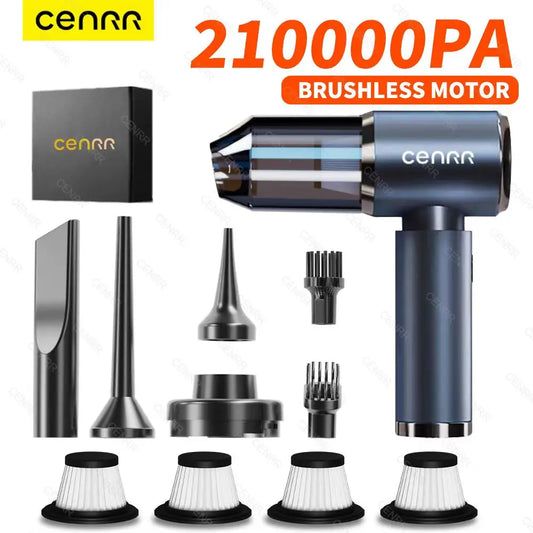 CENRR 210000PA Car Vacuum Cleaner Mini Wireless Handheld Portable Vacuum Cleaner Strong Suction Vacuum Cleaner Cleaning Machine - Chic Cart