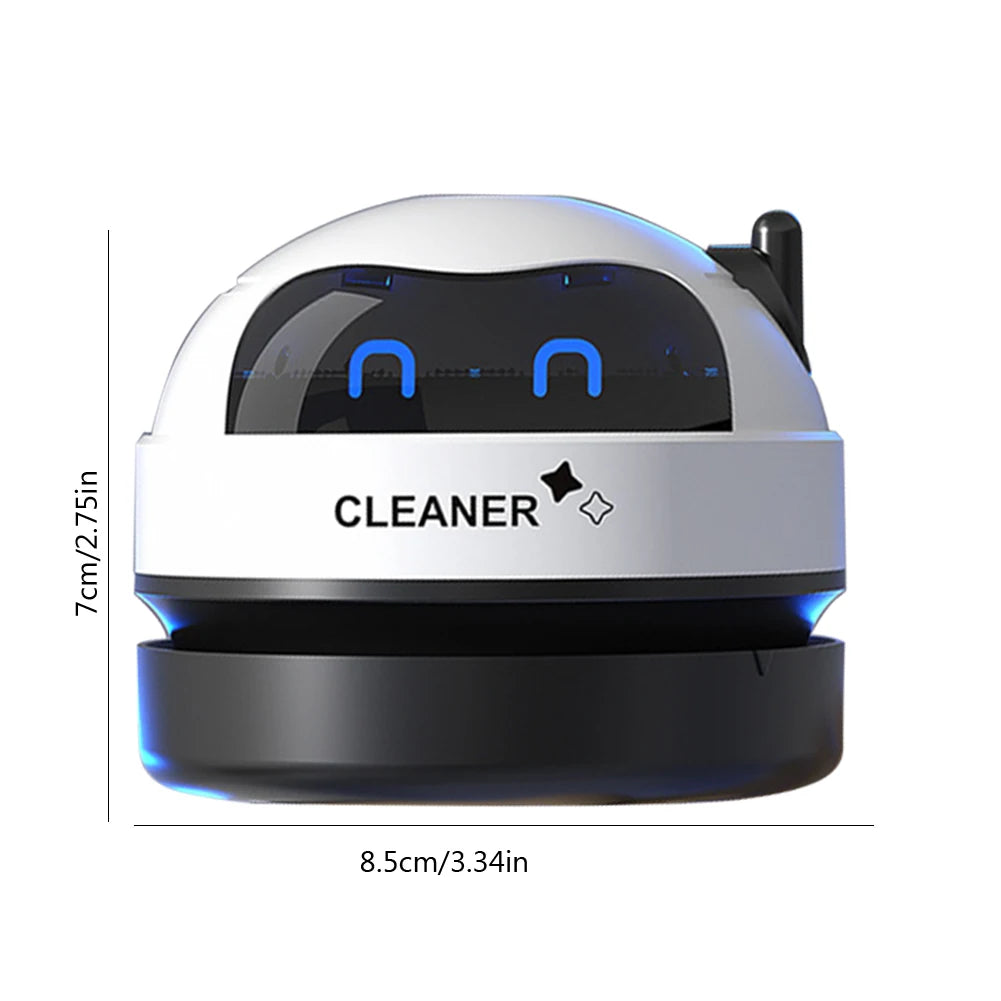 Desk Dust Vacuum with Clean Brush Desktop Cleaner Mini Vacuum Cleaner USB Rechargeable Desk Table Sweeper Dust Removal for Home - Chic Cart